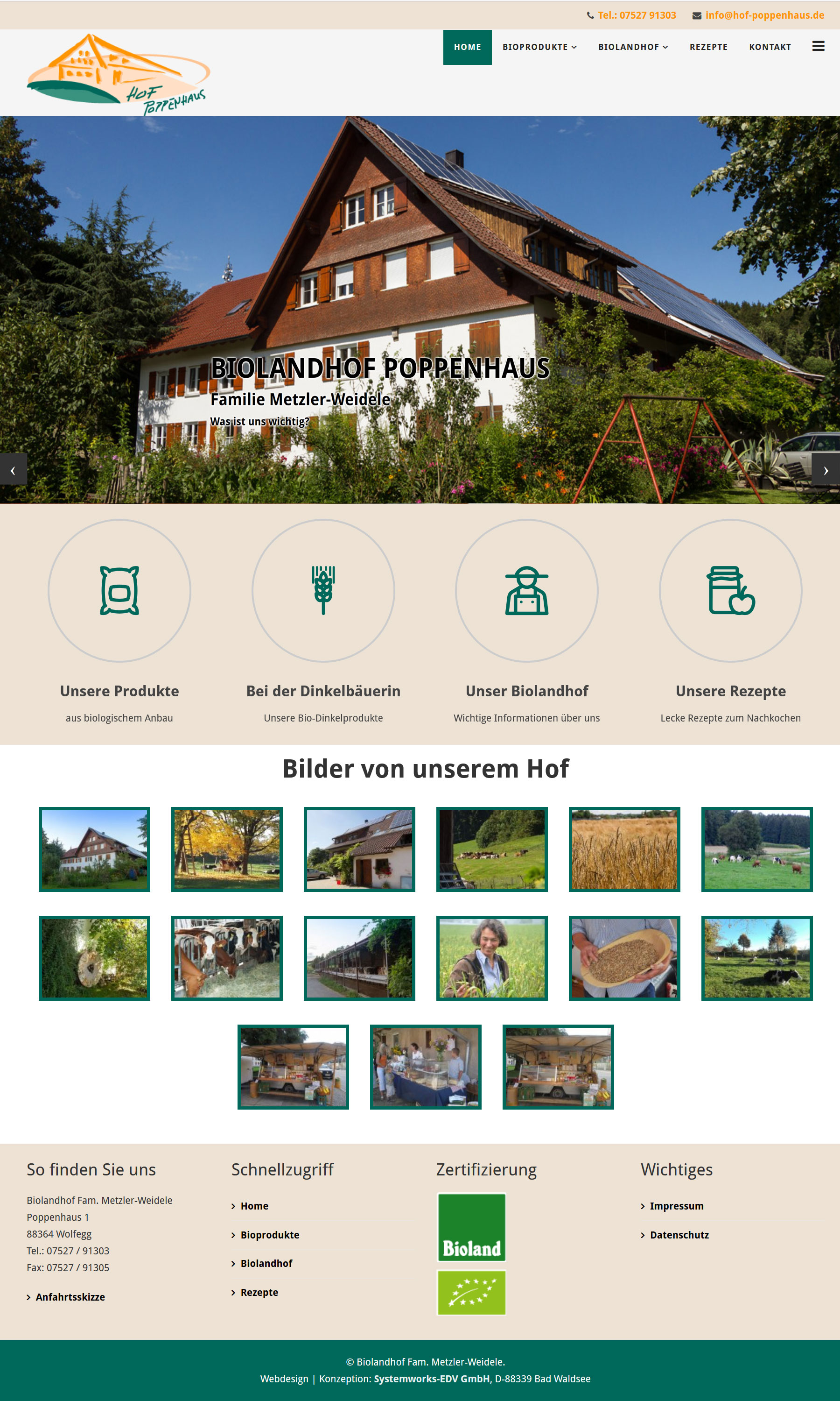 Webdesign Biolandhof Poppenhaus