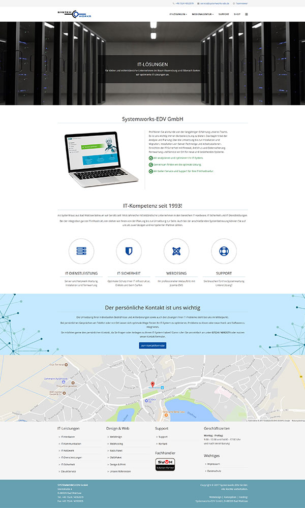 Webdesign Systemworks-EDV GmbH